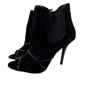 8M Melonie STEVE MADDEN‎ Black Suede Leather Ankle Boots High Heels Photos